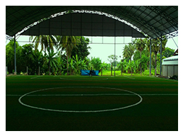 หลังติดตั้ง<br/>สนามบอลหญ้าเทียม สปป. ลาว