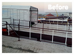 ก่อนติดตั้ง</br>สถ​านที่ติดตั้งหญ้าเทียม : เกาะล้าน</br>ชนิดของหญ้าเทียม : YTT-35