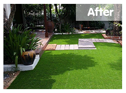 หลังติดตั้ง</br>สถ​านที่ติดตั้งหญ้าเทียม : รามคำแหง</br>ชนิดของหญ้าเทียม : YTT-25